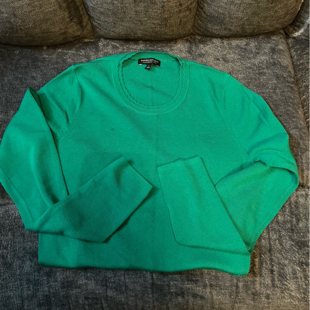 Banana Republic Green Knit Top